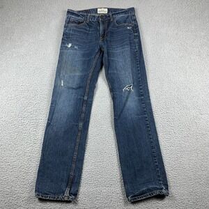 Aeropostale Essex Straight Leg Jeans Mens 30x32 (Fits 30x31) Blue Distressed
